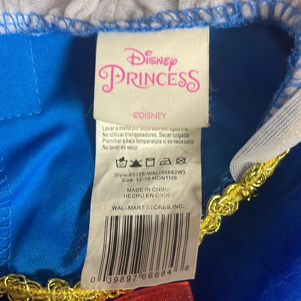 Disney Snow White Costume dress size 12-18 months